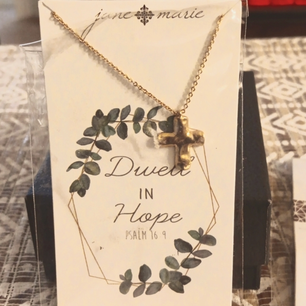 Jane Marie Cross necklace gold plated